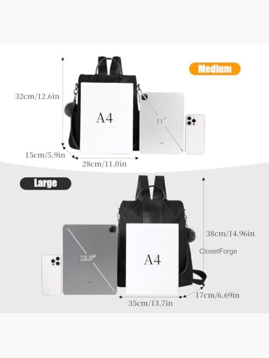 Waterproof Anti-theft Backpack Nylon Lightweight Rucksack Shoulder Bag main image 5